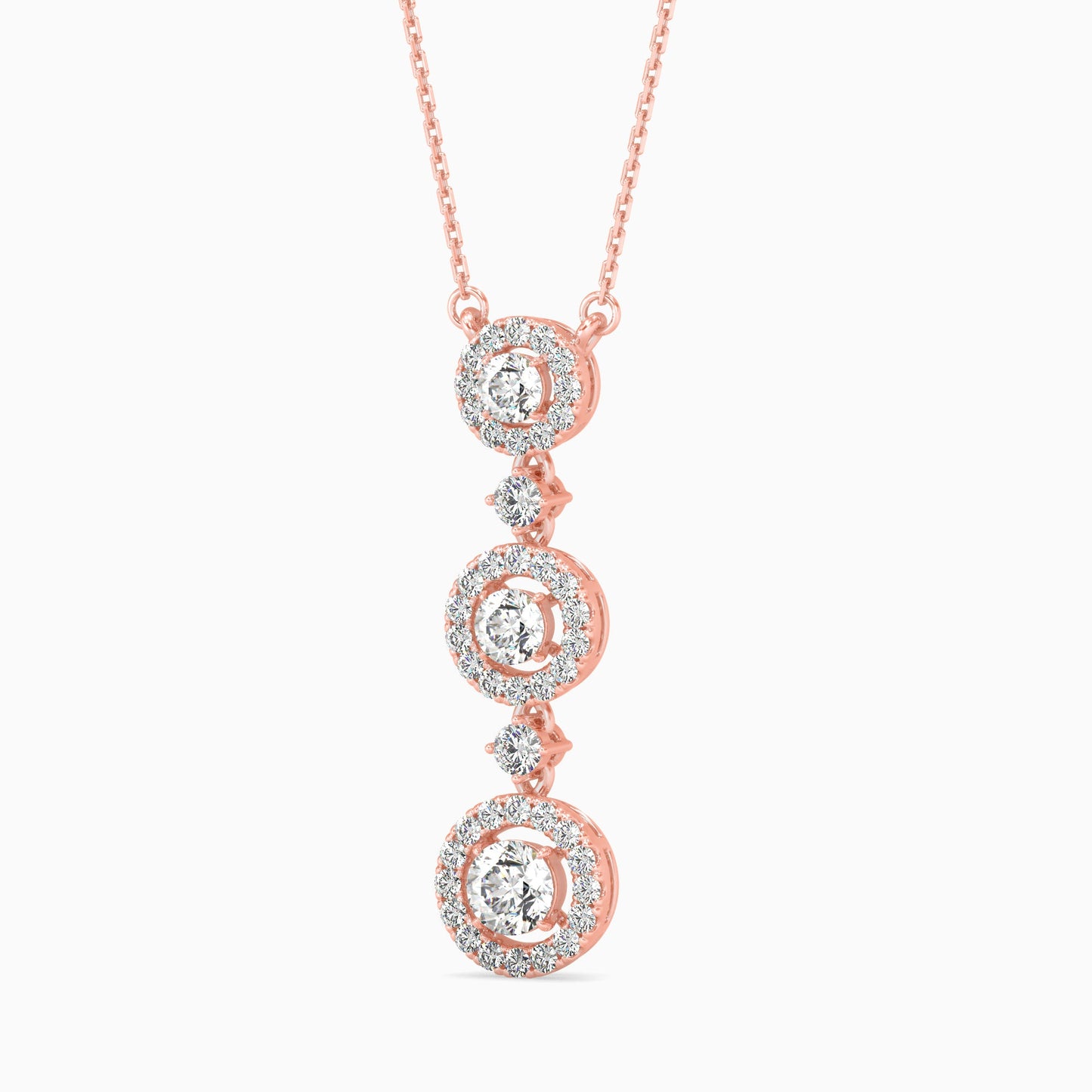 Sewer Diamond Solitaire Pendant Rose Gold