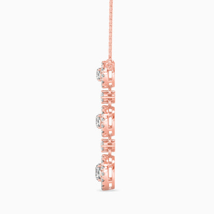 Sewer Diamond Solitaire Pendant Rose Gold