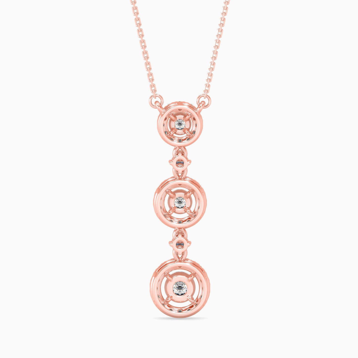 Sewer Diamond Solitaire Pendant Rose Gold