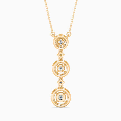 Sewer Diamond Solitaire Pendant Yellow Gold