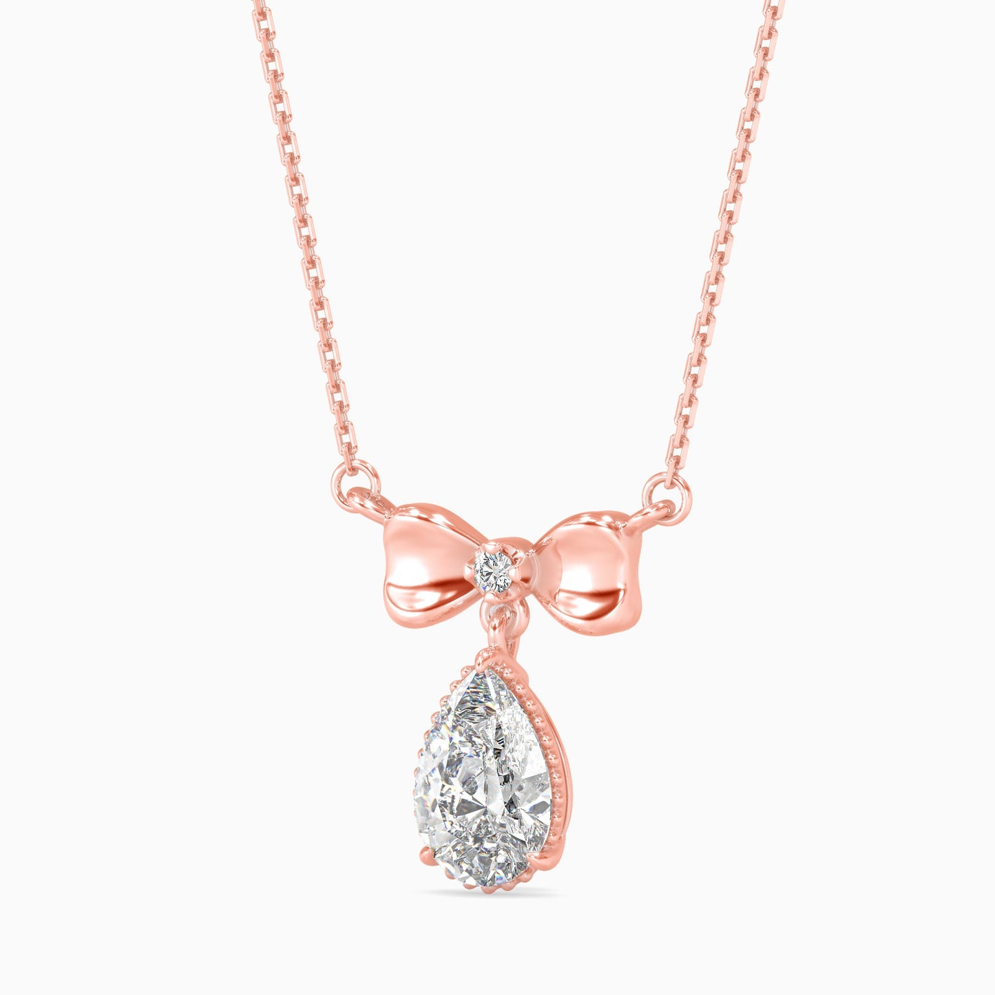 Attina Solitaire Diamond Pendant Rose Gold