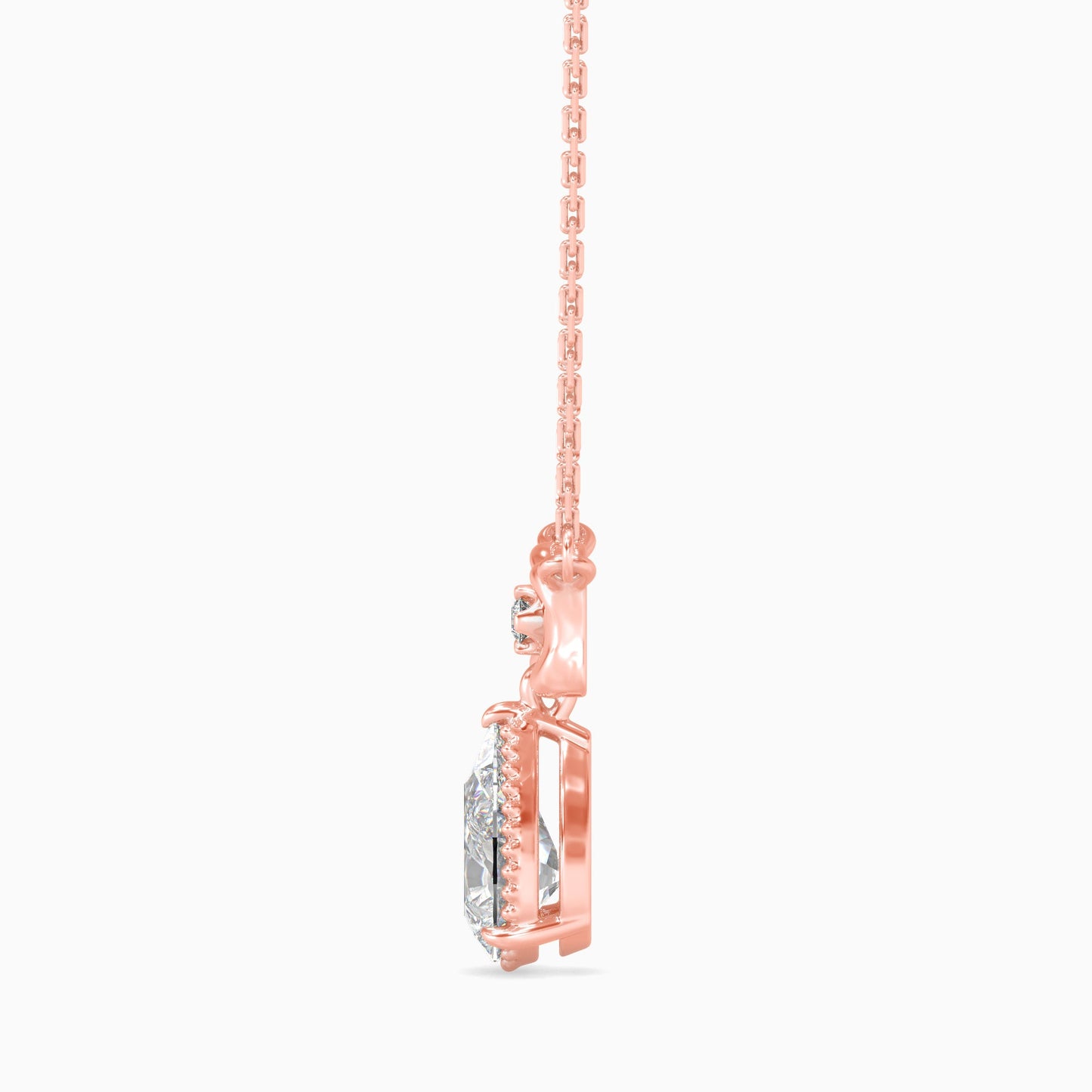 Attina Solitaire Diamond Pendant Rose Gold