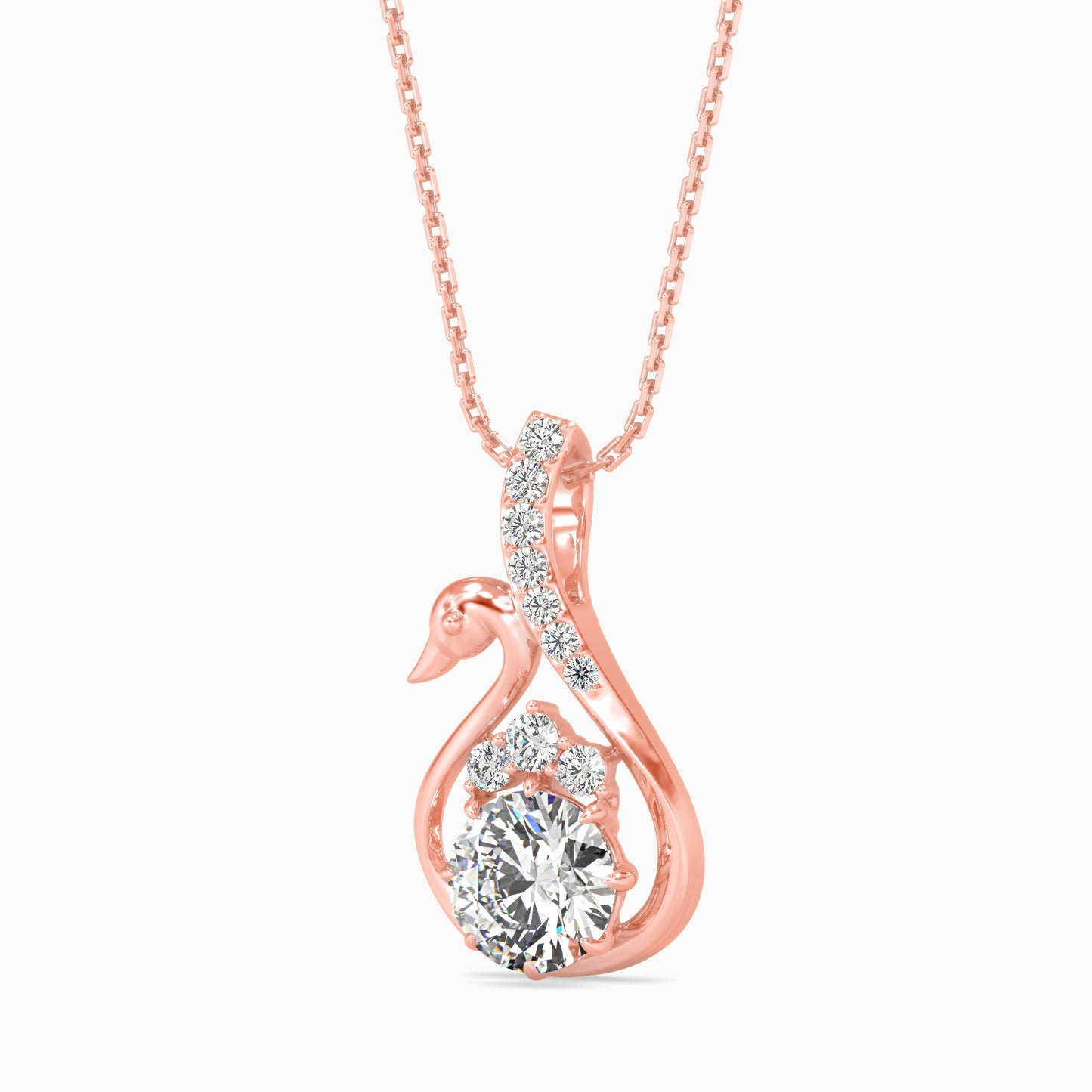 Carlota Diamond Solitaire Pendant Rose Gold