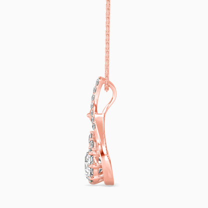 Carlota Diamond Solitaire Pendant Rose Gold