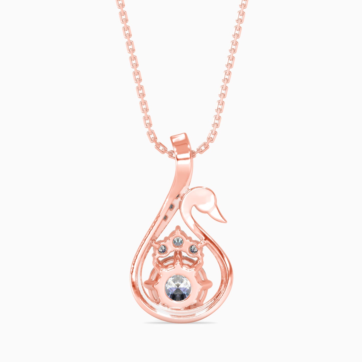 Carlota Diamond Solitaire Pendant Rose Gold