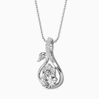 Carlota Diamond Solitaire Pendant Platinum