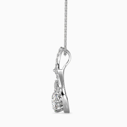 Carlota Diamond Solitaire Pendant White Gold