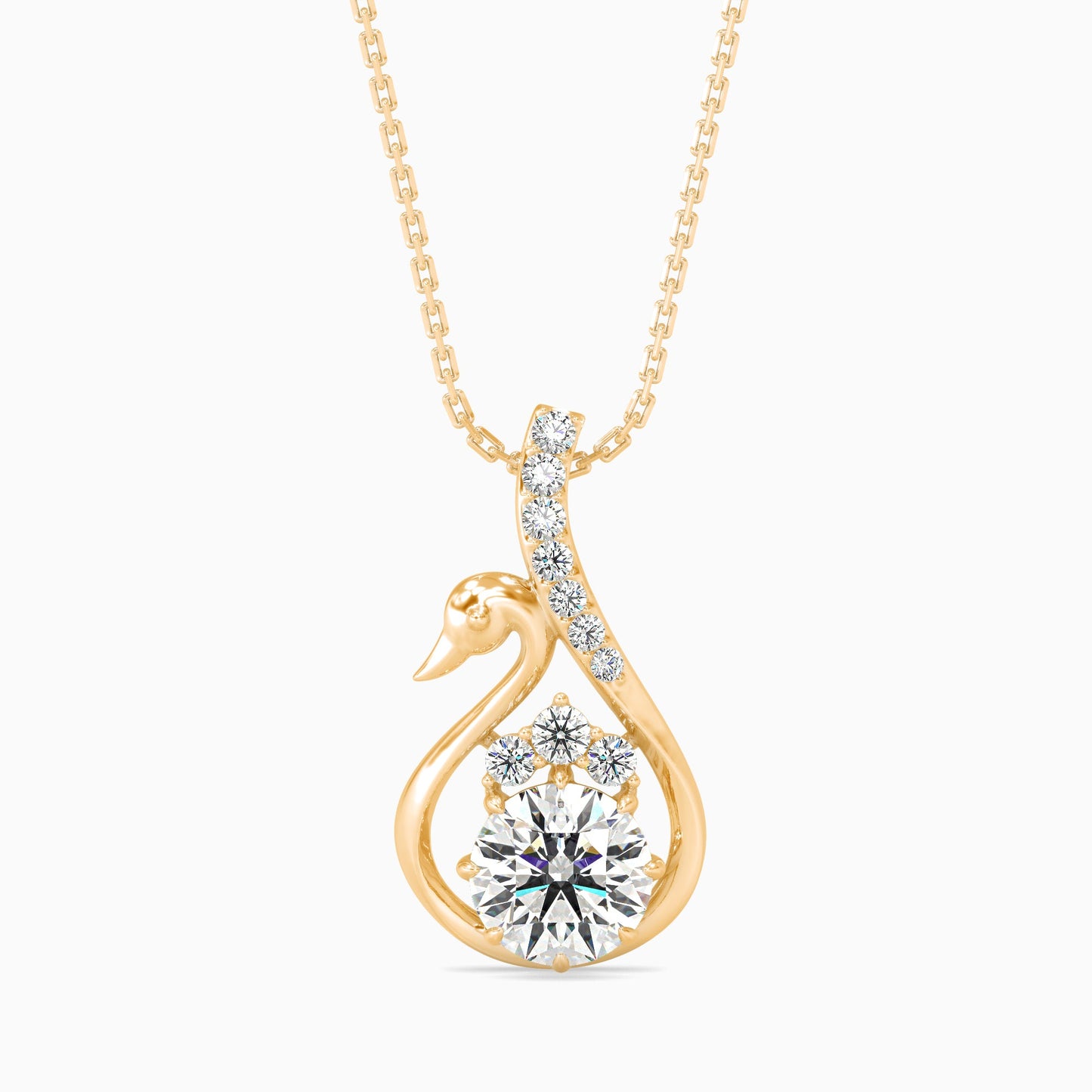 Carlota Diamond Solitaire Pendant Yellow Gold