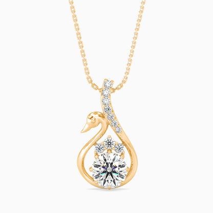 Carlota Diamond Solitaire Pendant Yellow Gold