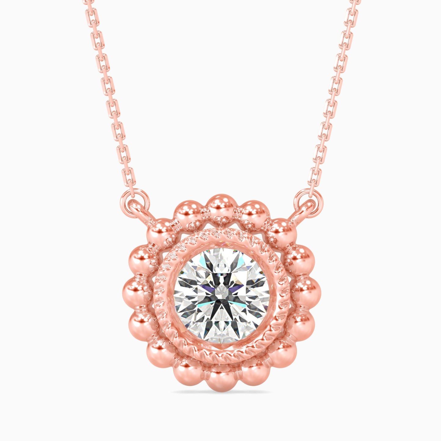 Soliste Diamond Solitaire Pendant Rose Gold