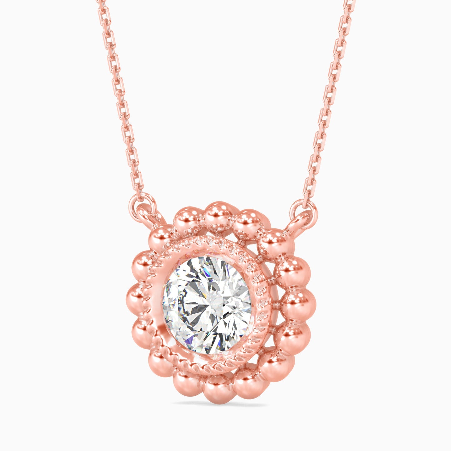 Soliste Diamond Solitaire Pendant Rose Gold