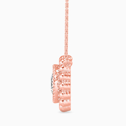 Soliste Diamond Solitaire Pendant Rose Gold