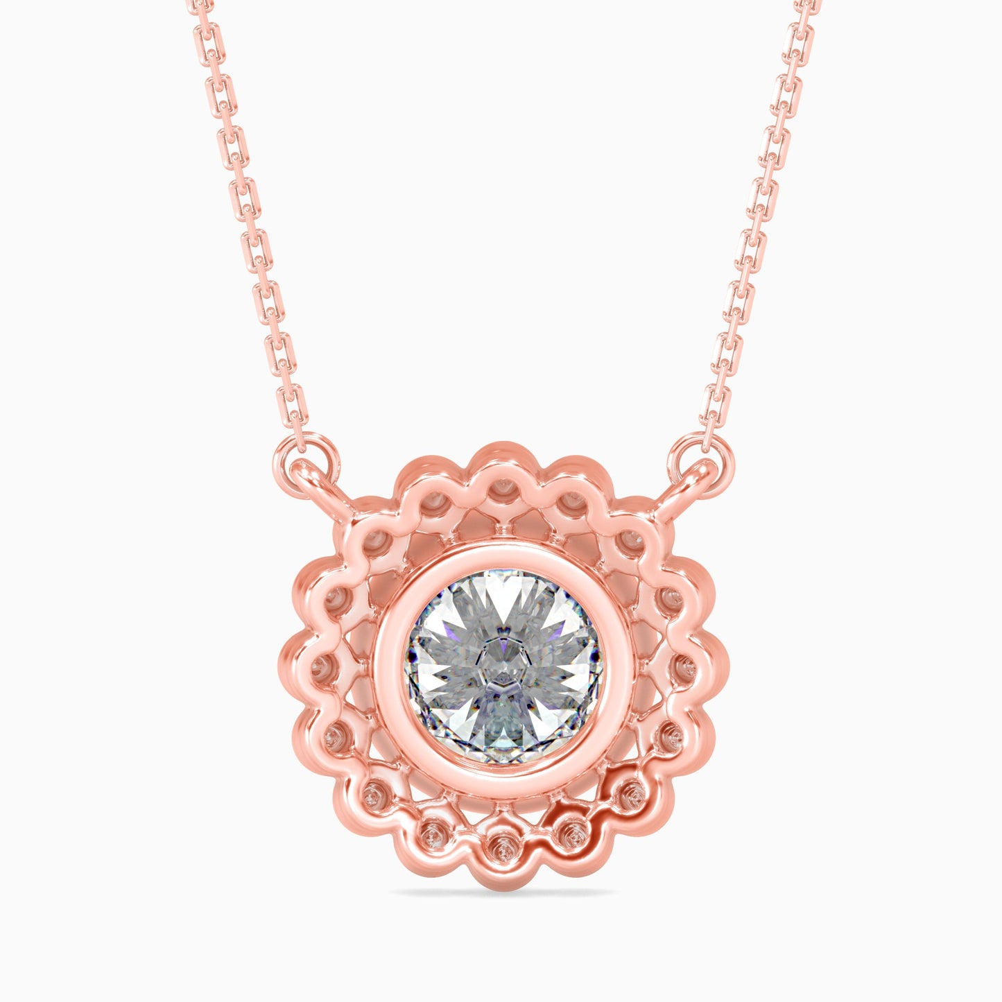 Soliste Diamond Solitaire Pendant Rose Gold