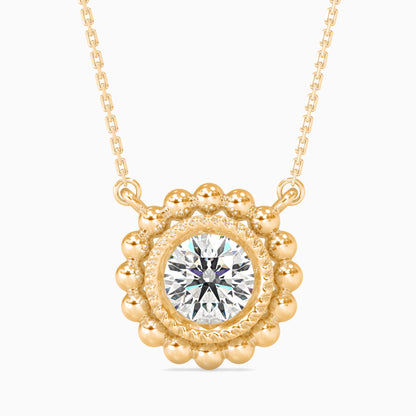 Soliste Diamond Solitaire Pendant Yellow Gold