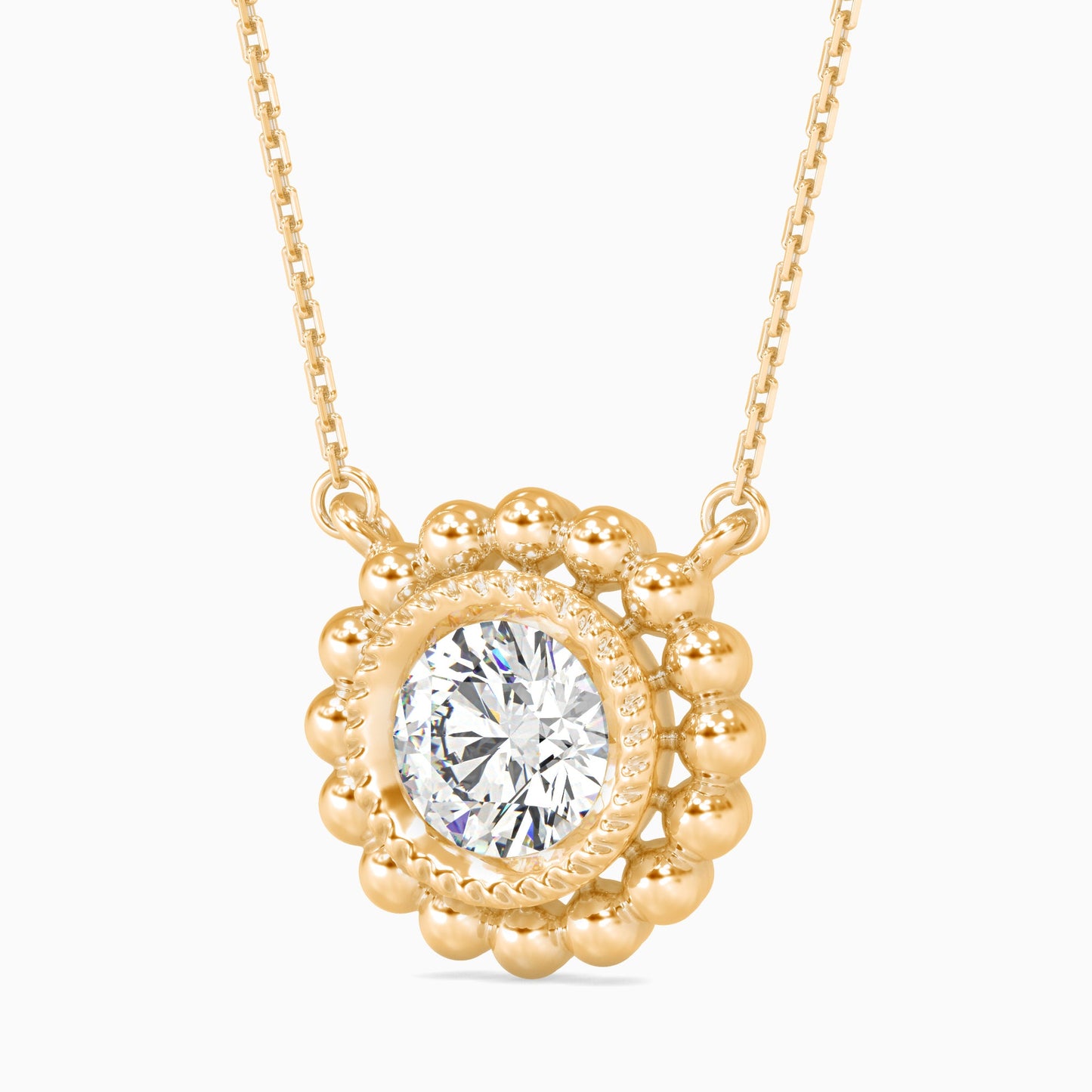 Soliste Diamond Solitaire Pendant Yellow Gold