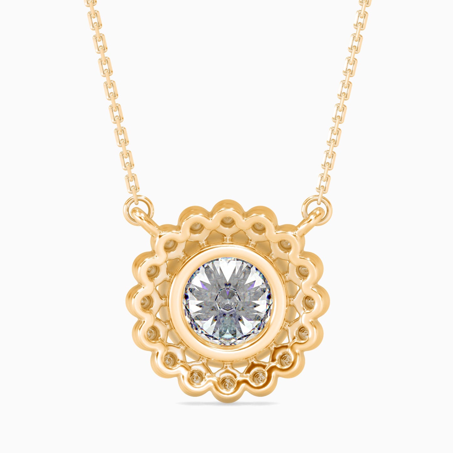 Soliste Diamond Solitaire Pendant Yellow Gold