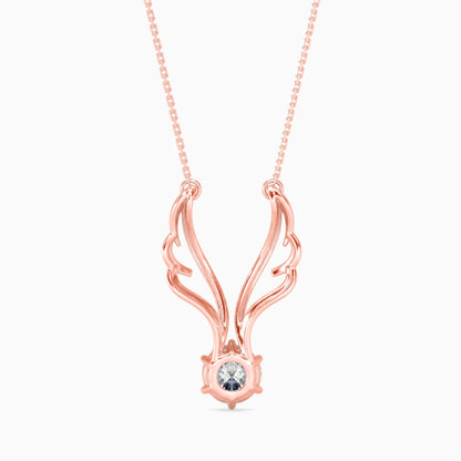 Orville Diamond Solitaire Pendant Rose Gold