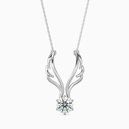 Orville Diamond Solitaire Pendant White Gold