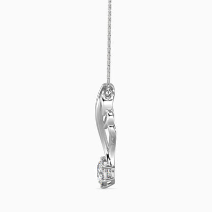 Orville Diamond Solitaire Pendant White Gold