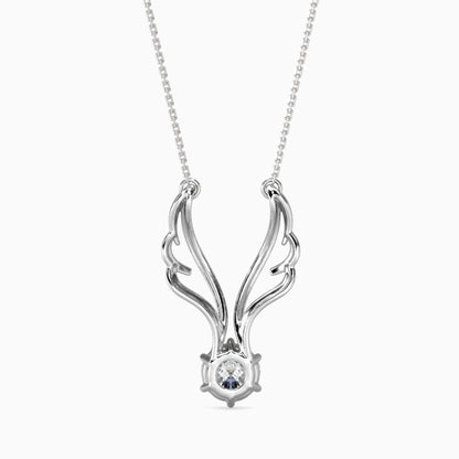 Orville Diamond Solitaire Pendant White Gold