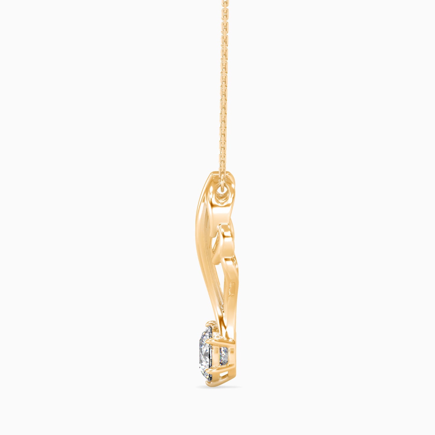 Orville Diamond Solitaire Pendant Yellow Gold