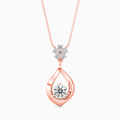 Medusa Diamond Solitaire Pendant Rose Gold