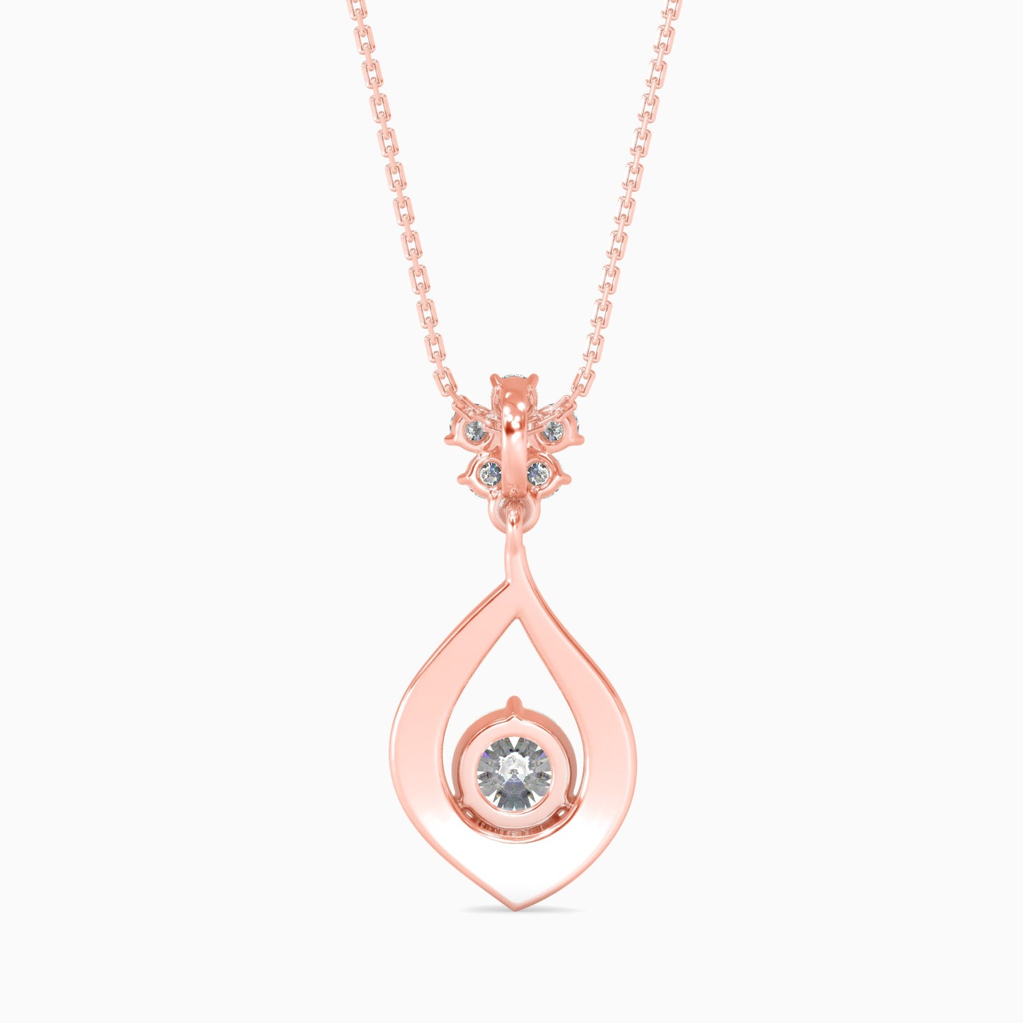 Medusa Diamond Solitaire Pendant Rose Gold