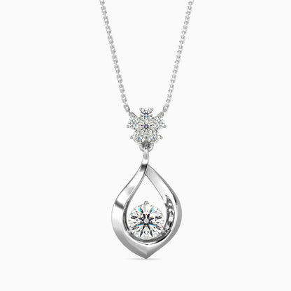 Medusa Diamond Solitaire Pendant Platinum