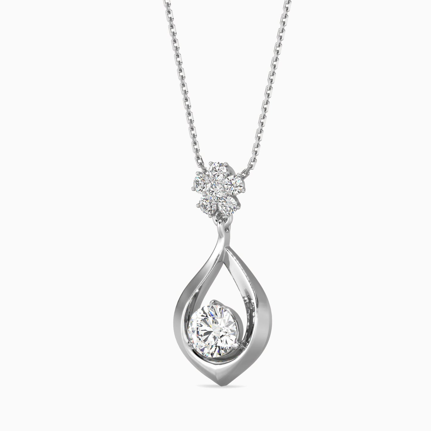 Medusa Diamond Solitaire Pendant Platinum