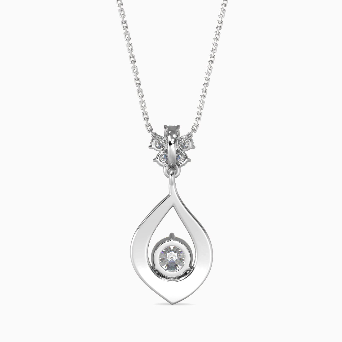 Medusa Diamond Solitaire Pendant Platinum