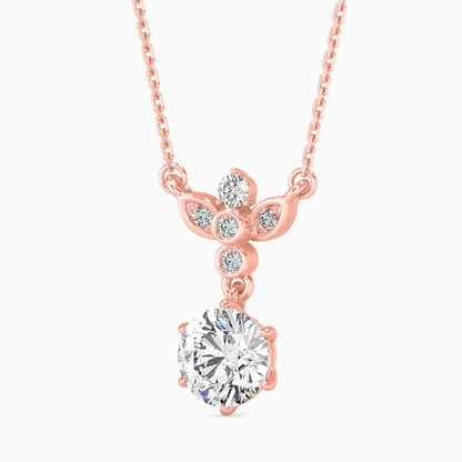 Flynn Solitaire Diamond Pendant Rose Gold