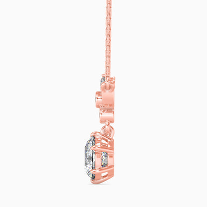 Flynn Solitaire Diamond Pendant Rose Gold