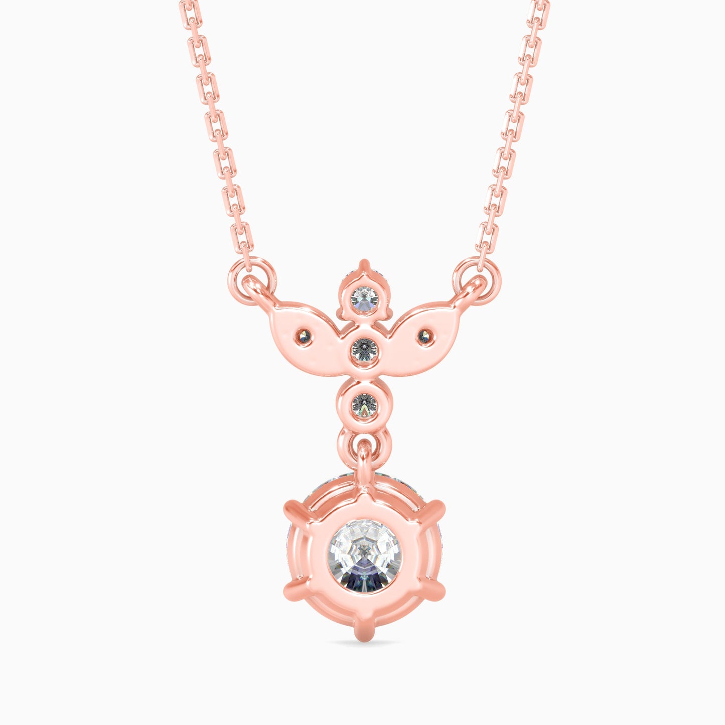 Flynn Solitaire Diamond Pendant Rose Gold