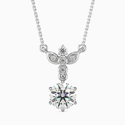 Flynn Solitaire Diamond Pendant White Gold