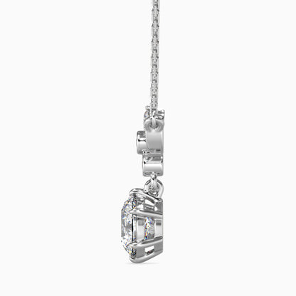 Flynn Solitaire Diamond Pendant Platinum