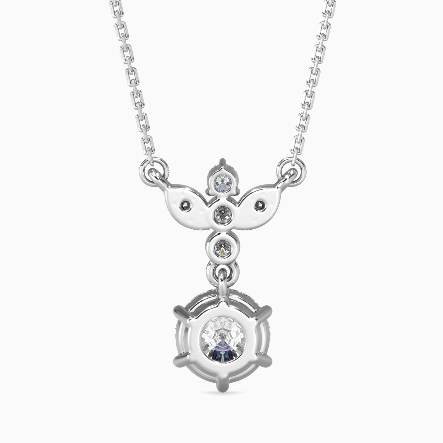 Flynn Solitaire Diamond Pendant Platinum