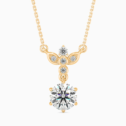 Flynn Solitaire Diamond Pendant Yellow Gold