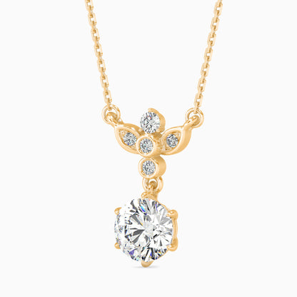 Flynn Solitaire Diamond Pendant Yellow Gold