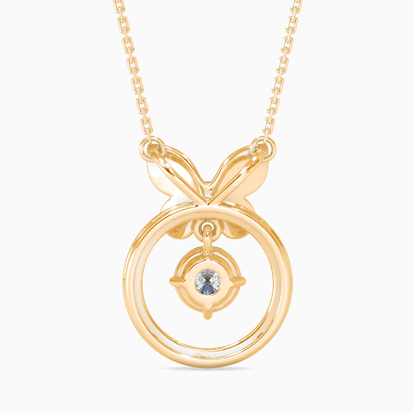 Arikara Solitaire Diamond Pendant Yellow Gold