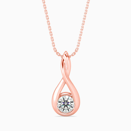 Healer Solitaire Diamond Pendant Rose Gold