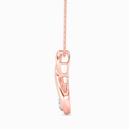 Healer Solitaire Diamond Pendant Rose Gold