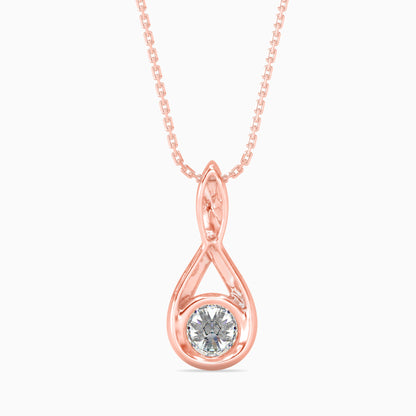 Healer Solitaire Diamond Pendant Rose Gold