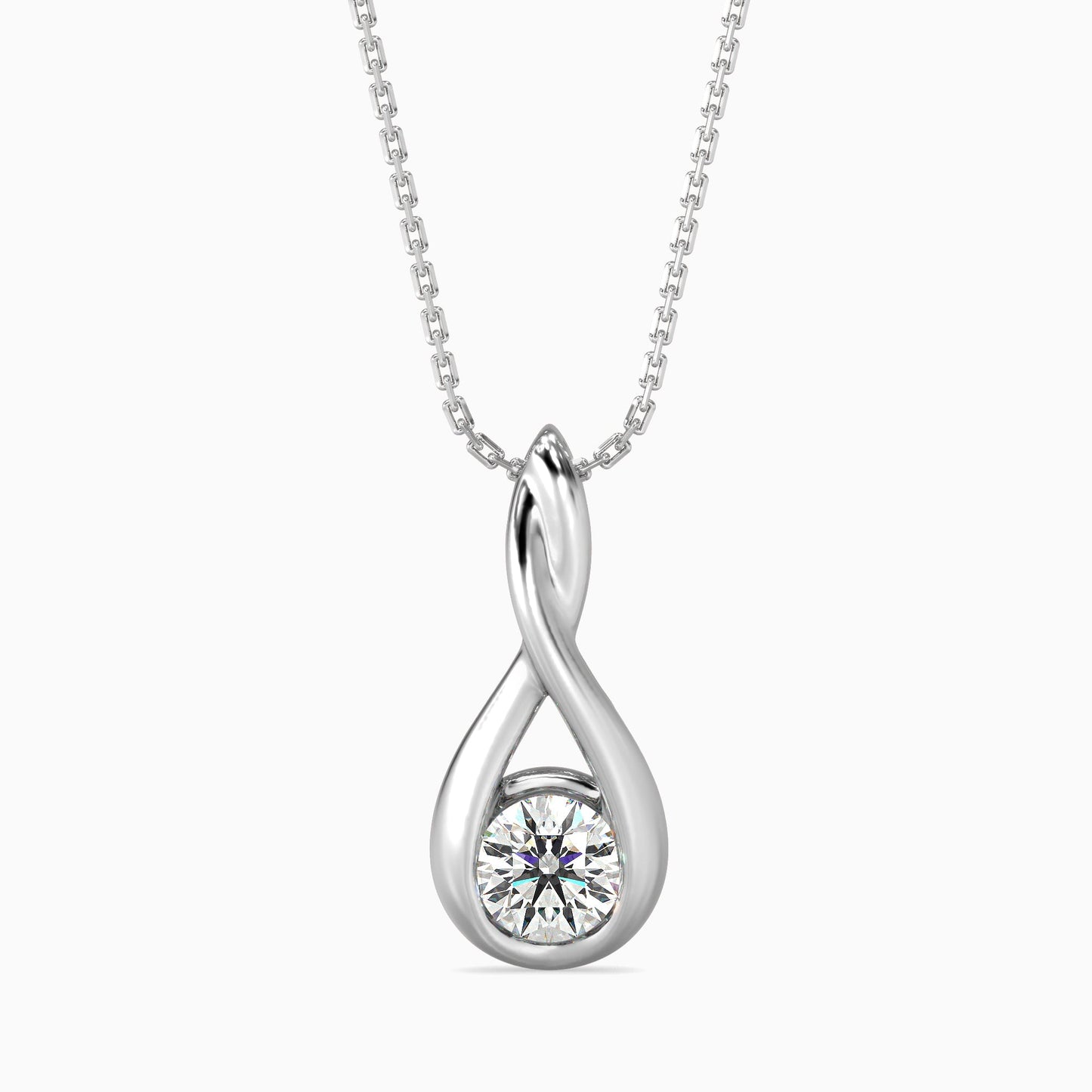 Healer Solitaire Diamond Pendant Platinum