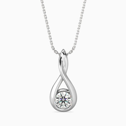 Healer Solitaire Diamond Pendant White Gold