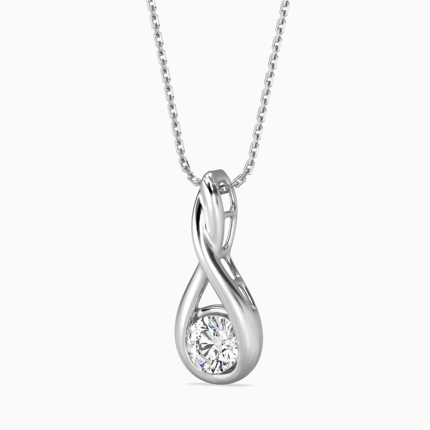 Healer Solitaire Diamond Pendant Platinum