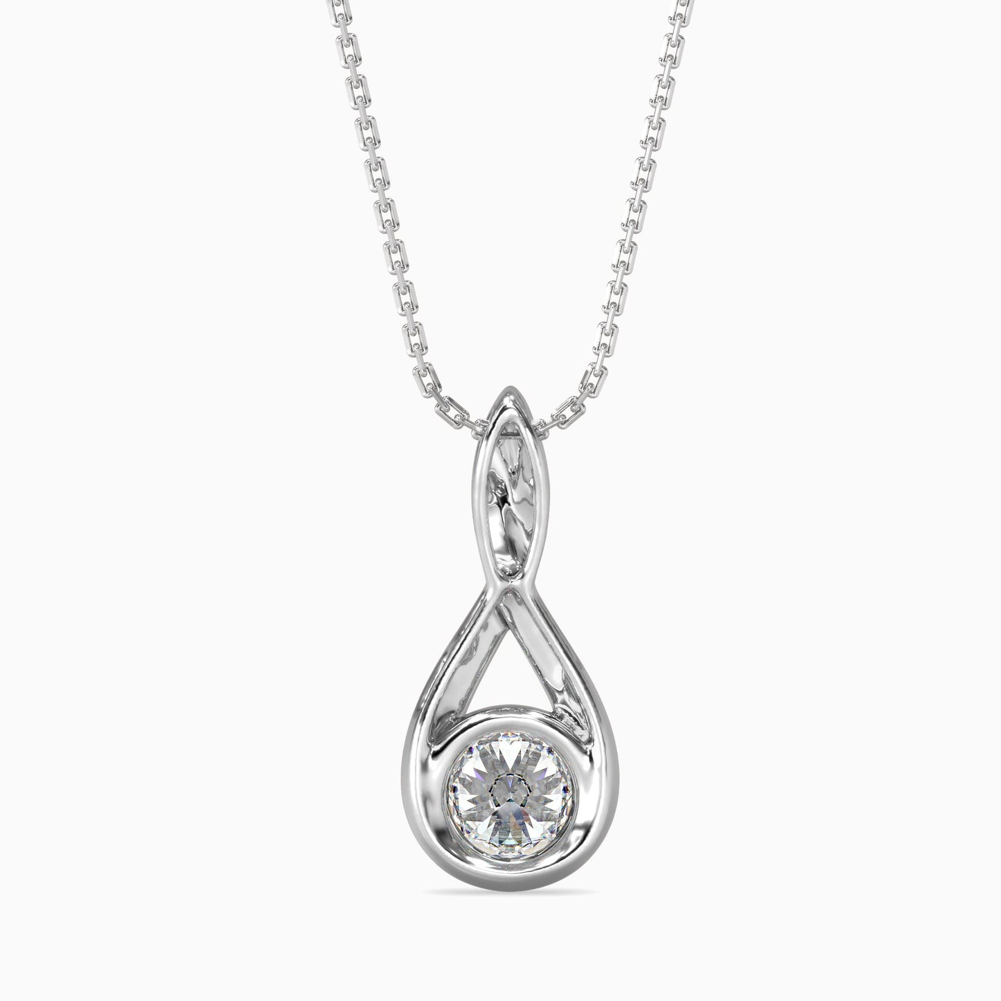 Healer Solitaire Diamond Pendant Platinum