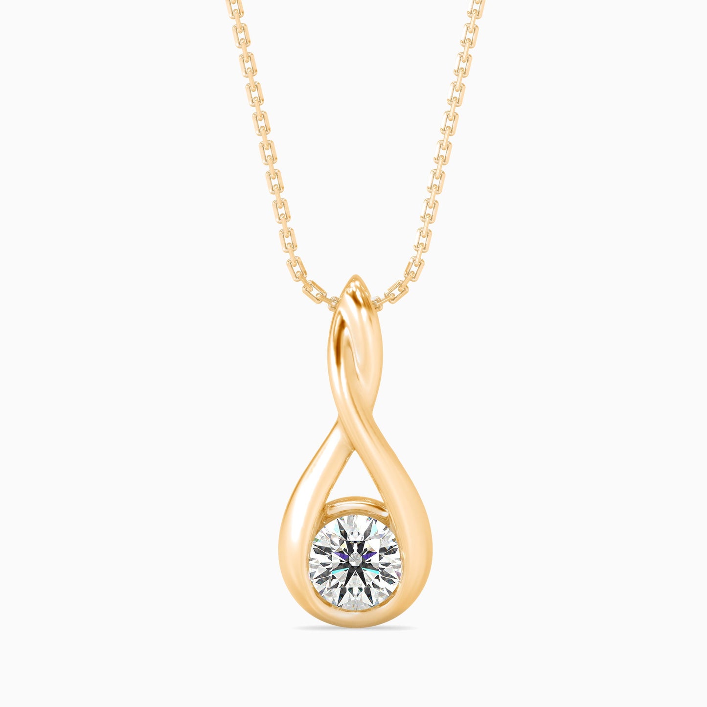 Healer Solitaire Diamond Pendant Yellow Gold