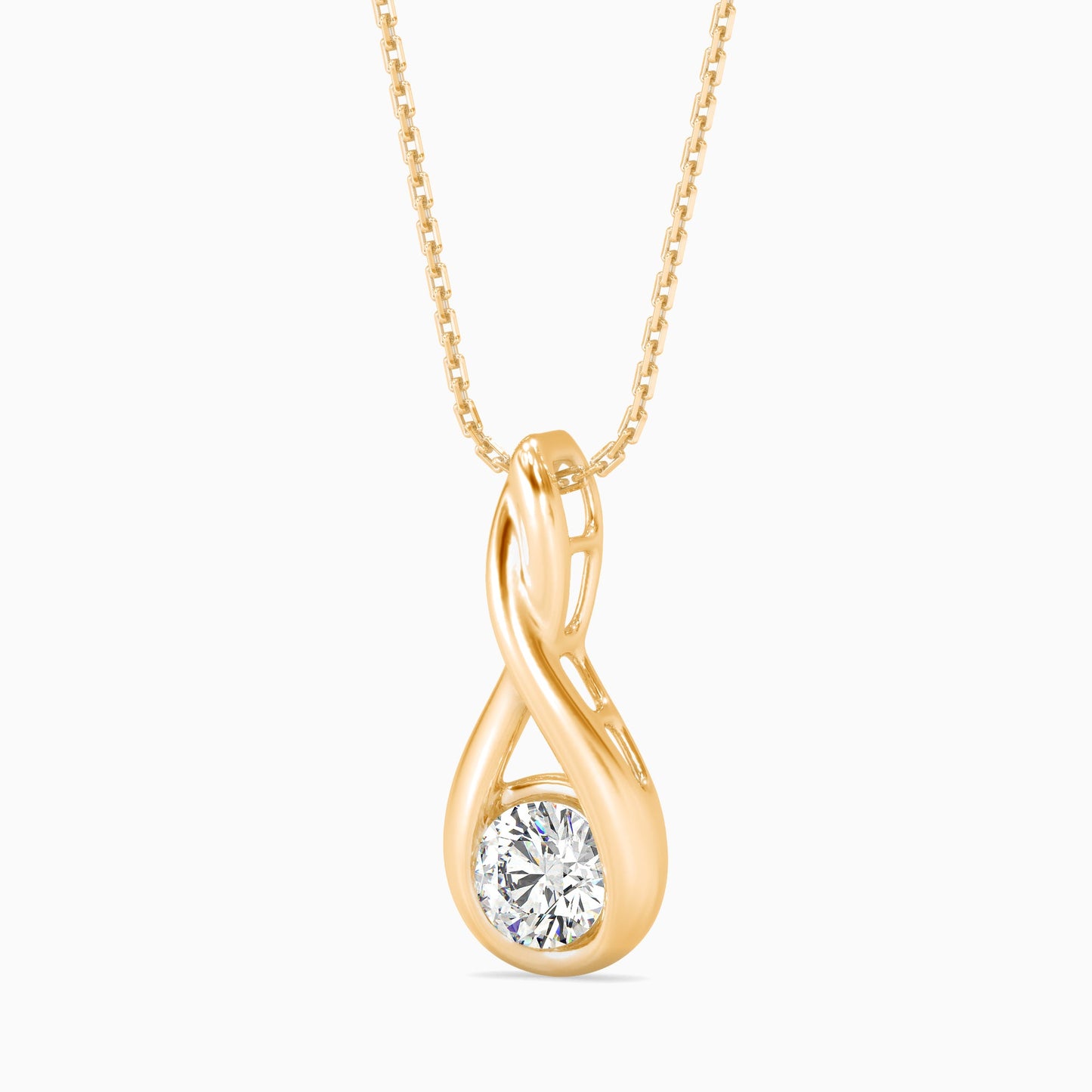 Healer Solitaire Diamond Pendant Yellow Gold