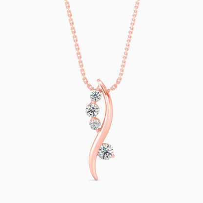 Bella Diamond Solitaire Pendant Rose Gold