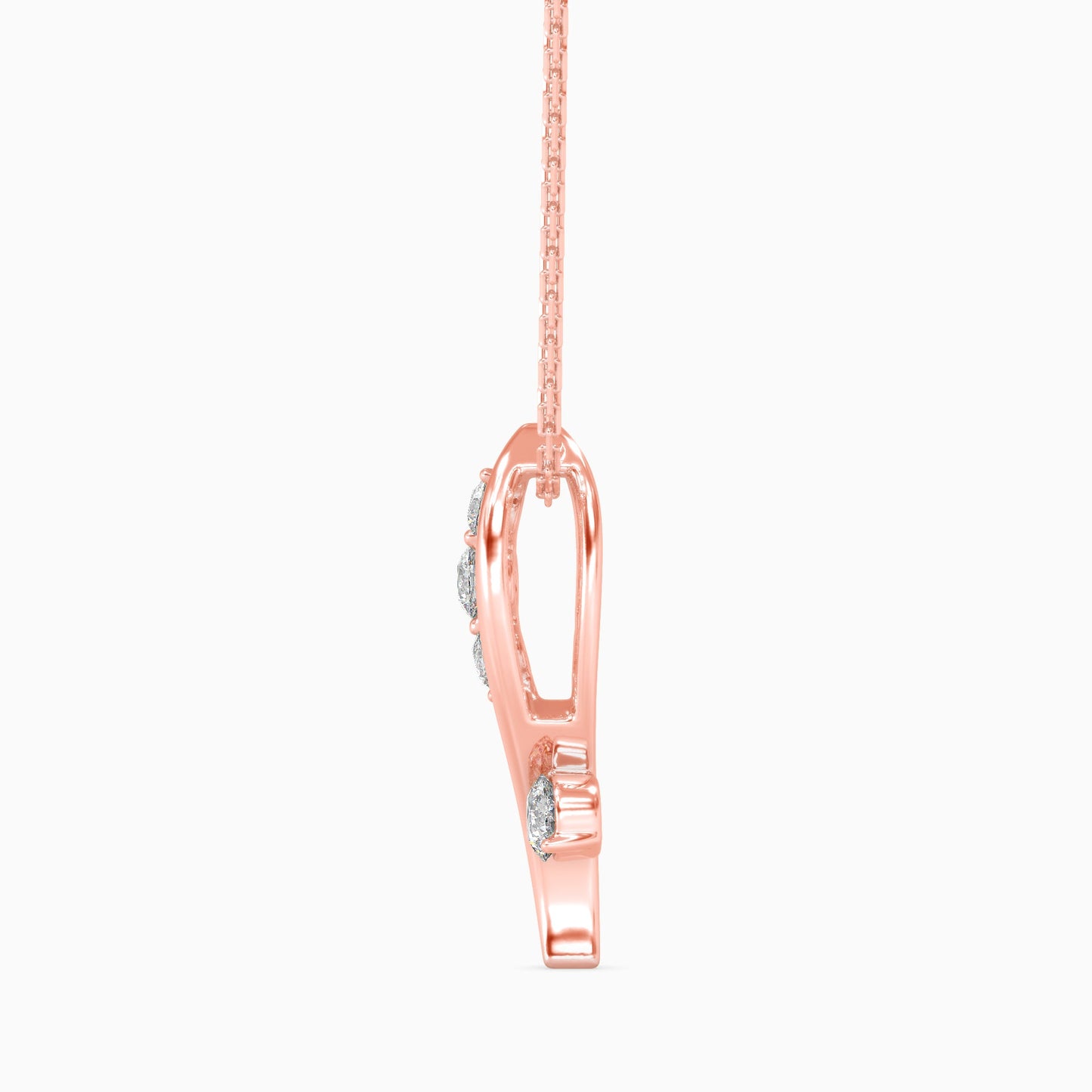 Bella Diamond Solitaire Pendant Rose Gold